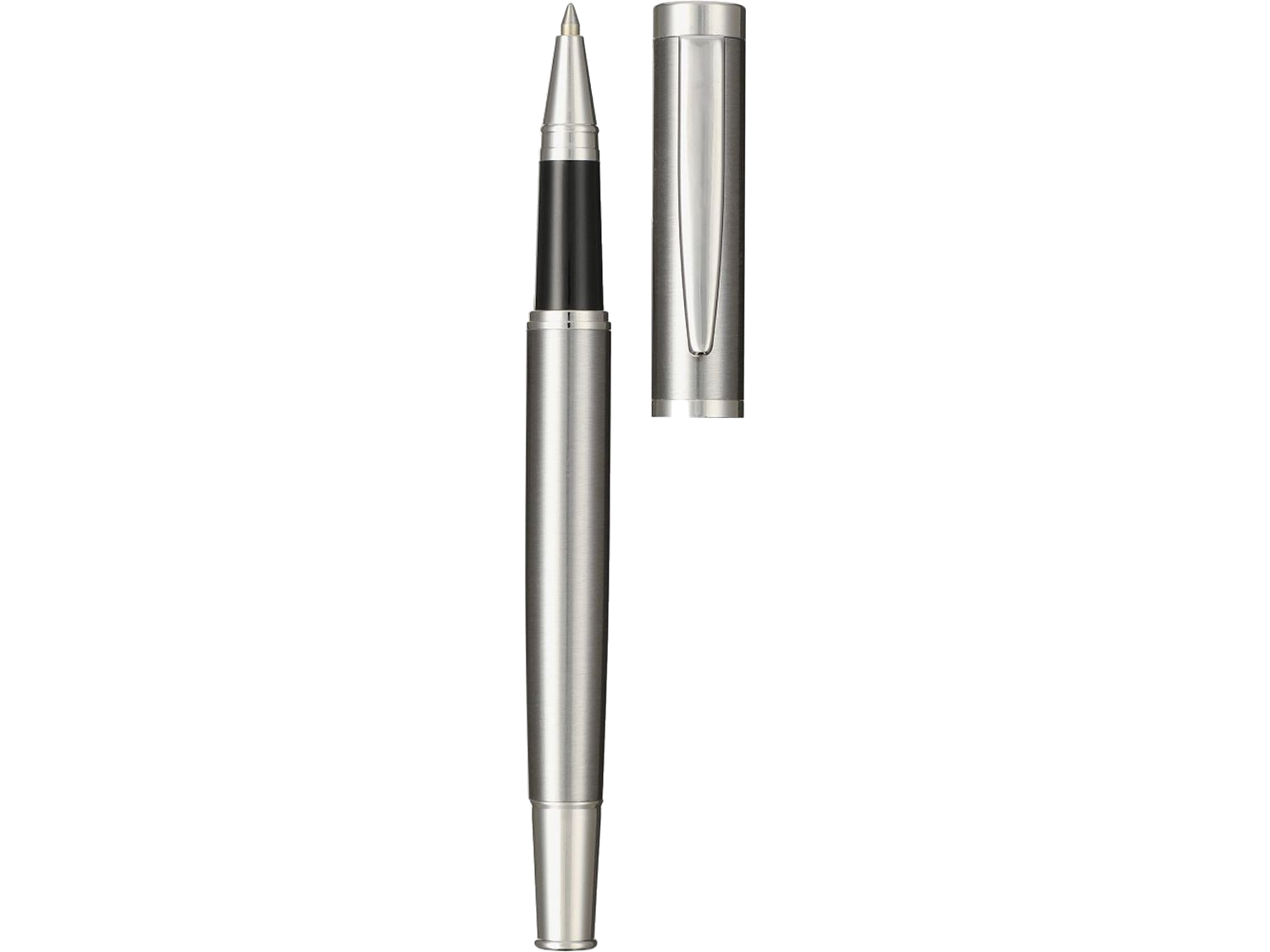 Recycled Stainless Steel Rollerball Pen - Silver - Roller Ball Pens
