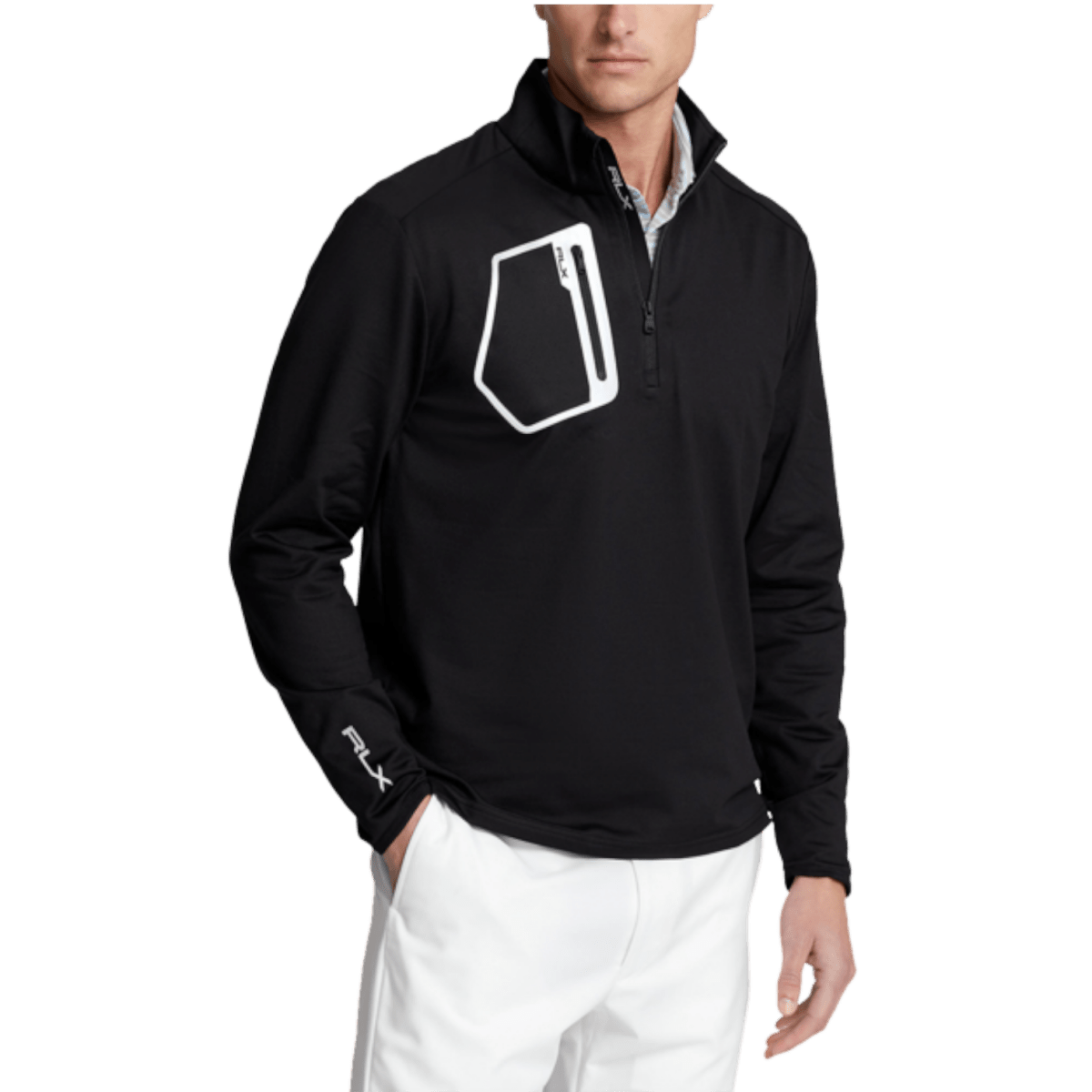 RLX Brushed Back Tech Jersey ¼ Zip With Reflective Pocket - Pullovers - SwagWear