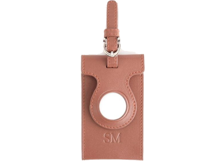 Royce AirTag Holder Trackable Luggage Tag - Tan - Luggage Tags