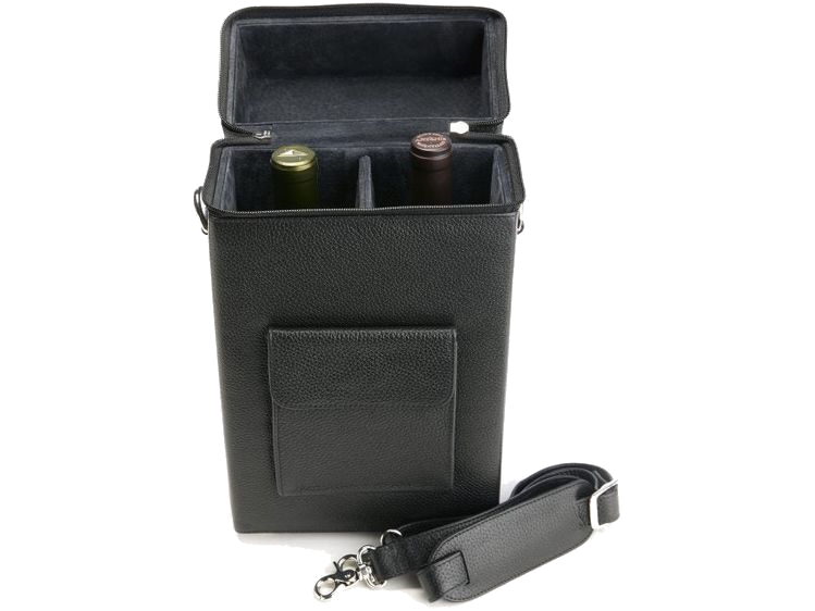 Royce Double Wine Carrying Bag - Black - Wine Totes