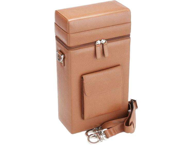 Royce Double Wine Carrying Bag - Tan - Wine Totes