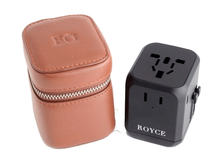 Royce International Travel Adapter and Leather Case - Power Adapters - SwagWear
