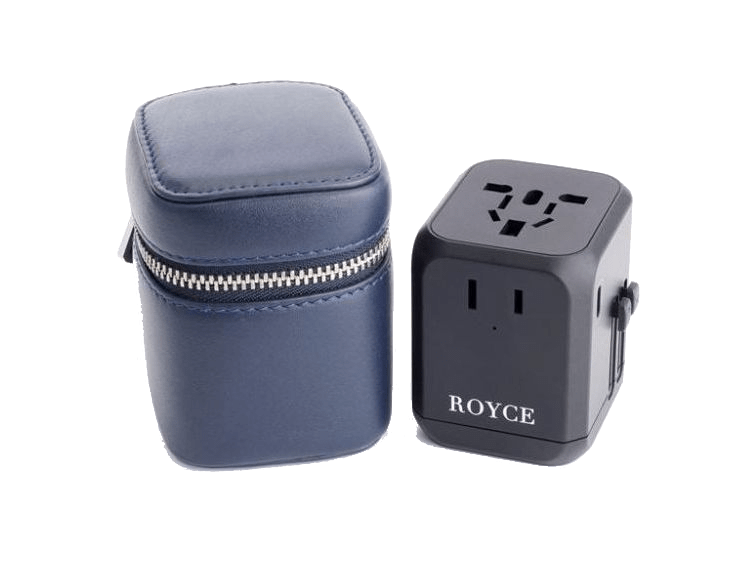 Royce International Travel Adapter and Leather Case - Power Adapters - SwagWear