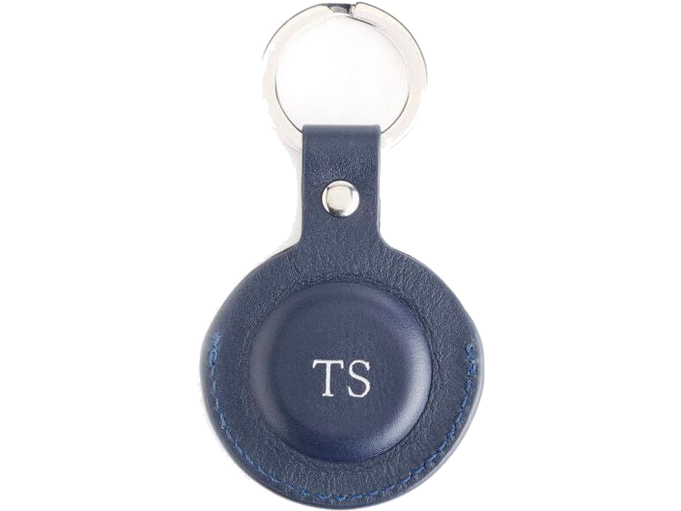 Royce Leather Air Tag Holder Key Chain - Blue - Key Chains