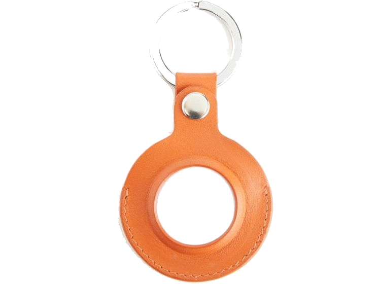Royce Leather Air Tag Holder Key Chain - Orange - Key Chains