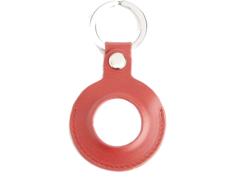 Royce Leather Air Tag Holder Key Chain - Red - Key Chains