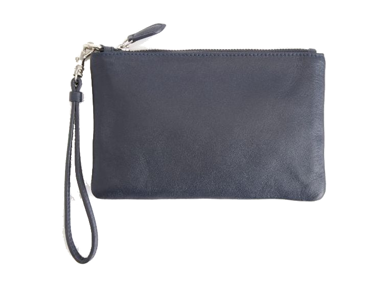 Royce Leather Zip Wristlet - Blue - Wristlets