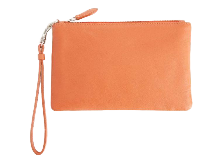 Royce Leather Zip Wristlet - Orange - Wristlets
