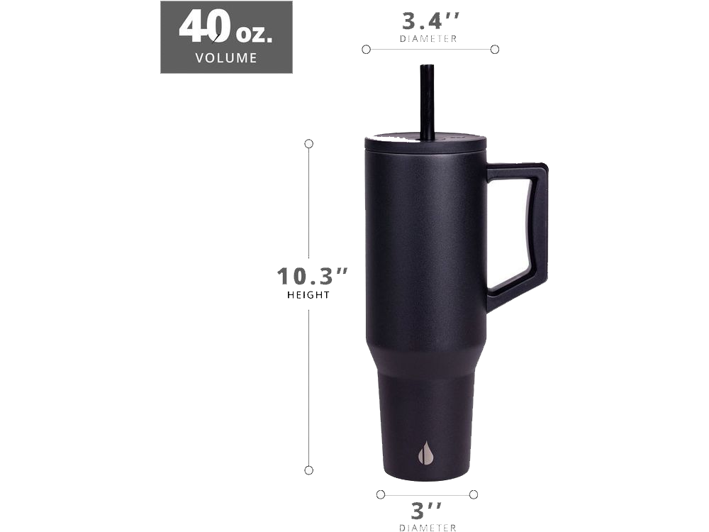 Elemental Commuter 40oz Tumbler - Black