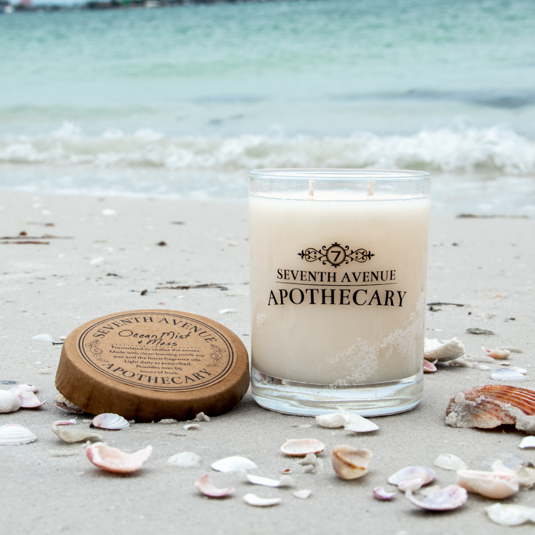 Seventh Avenue Apothecary Ocean Mist and Moss 11 oz Glass Jar Candle - Candles