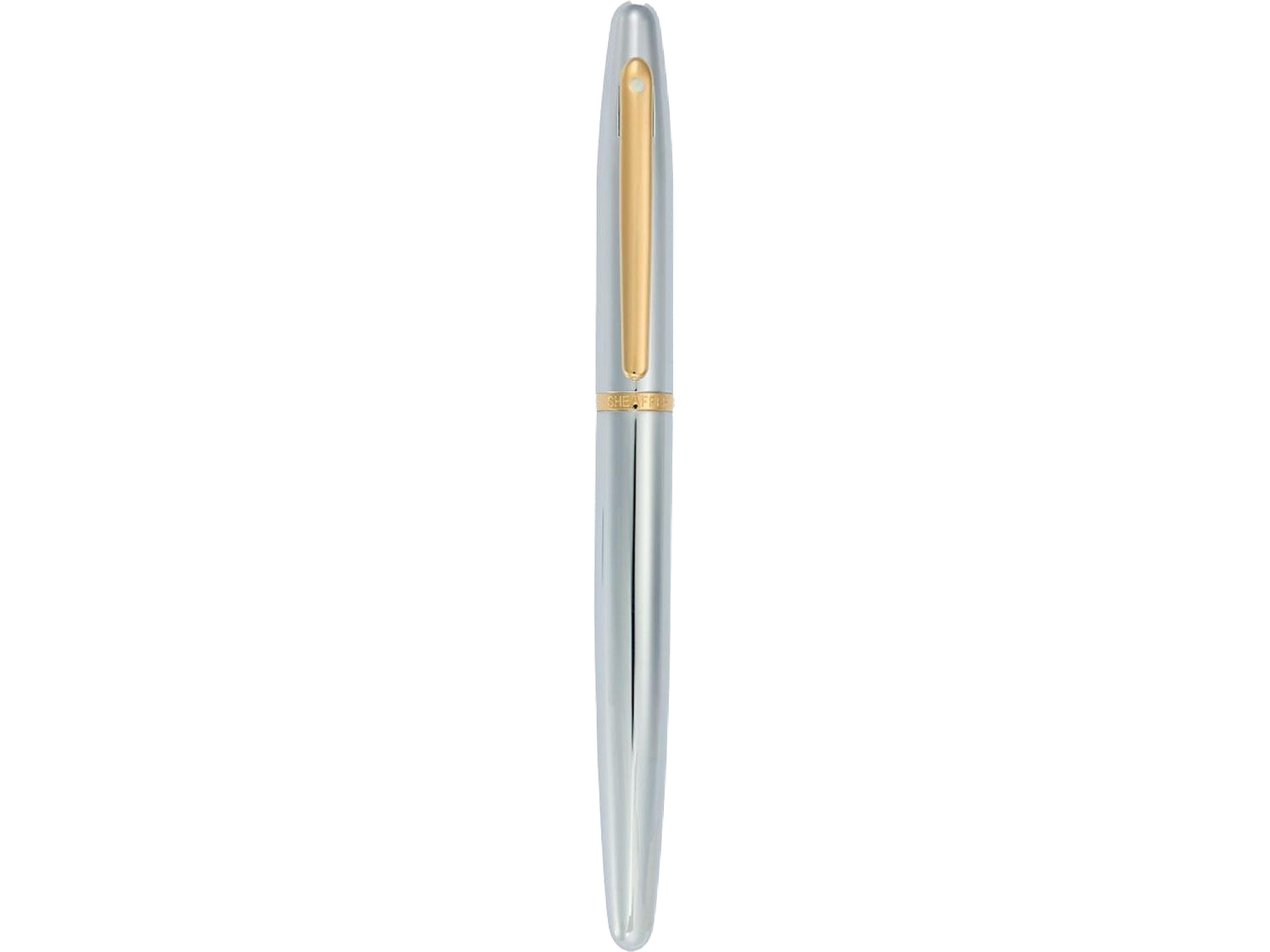 Sheaffer® VFM Polished Chrome with Gold Roller Ball - Silver - Roller Ball Pens