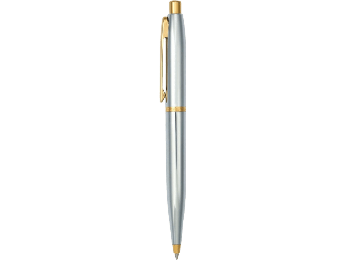 Sheaffer® VFM Polished Chrome with Gold Ballpoint - Ballpoint Pens - SwagWear