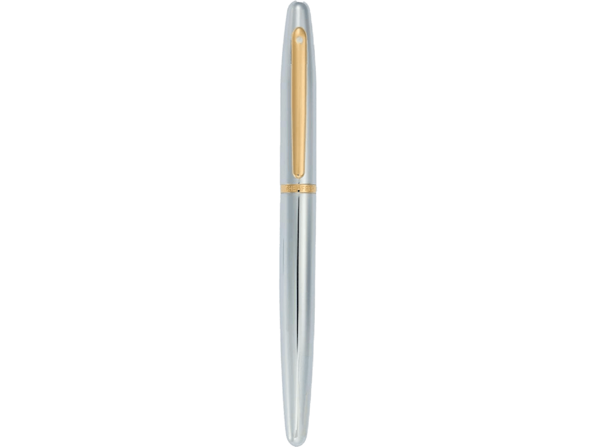 Sheaffer® VFM Polished Chrome with Gold Roller Ball - Roller Ball Pens - SwagWear