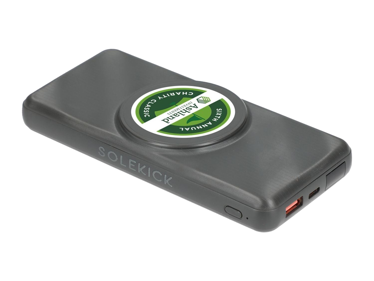 Solekick™ MagClick™ 10000 15W Wireless Power Bank - Dark Grey - Wireless Power Banks