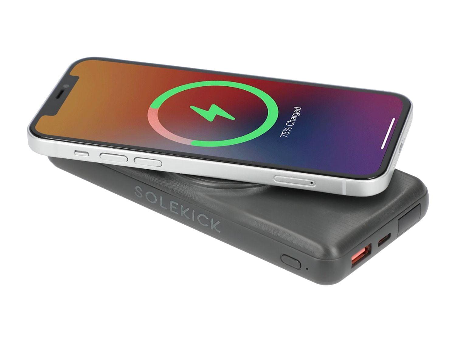 Solekick™ MagClick™ 10000 15W Wireless Power Bank - Dark Grey - Wireless Power Banks
