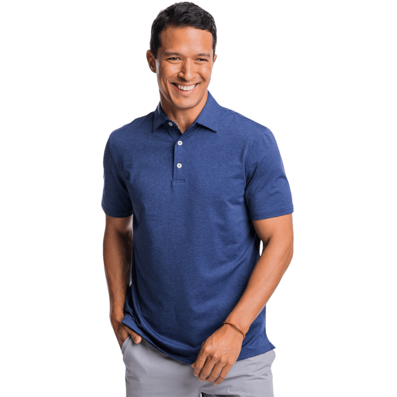 Southern Tide Men's Brrr-eeze Heather Performance Polo - Polos - SwagWear