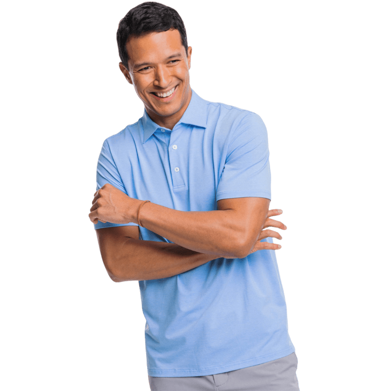 Southern Tide Men's Brrr-eeze Heather Performance Polo - Polos - SwagWear