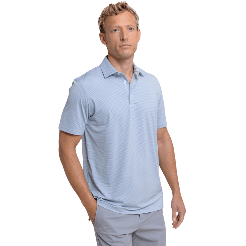 Southern Tide Men's Brrr eeze Meadowbrook Stripe Polo - Polos - SwagWear