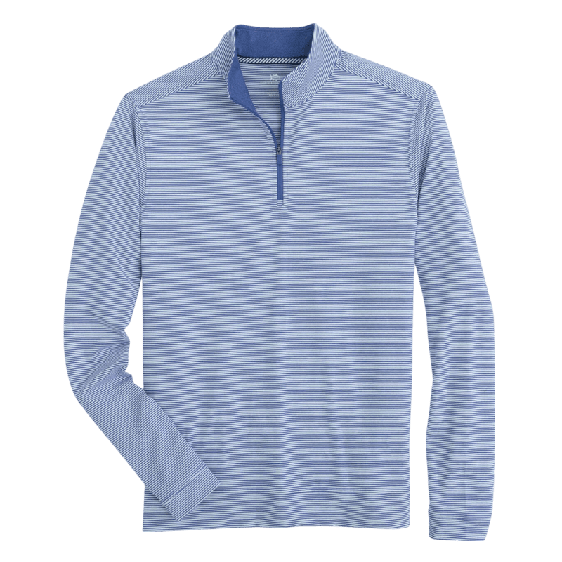 Southern Tide Men's Heather Cruiser Micro-Stripe Quarter-Zip - Pullovers - SwagWear