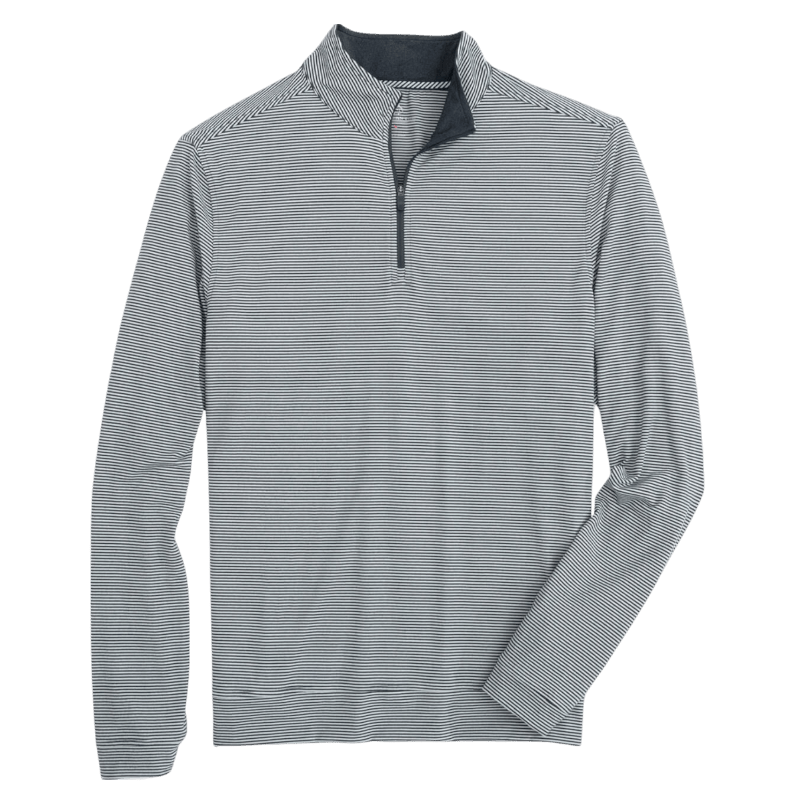 Southern Tide Men's Heather Cruiser Micro-Stripe Quarter-Zip - Pullovers - SwagWear