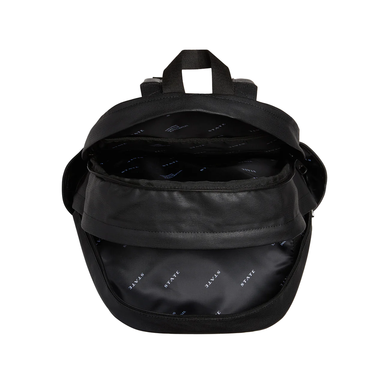 STATE Bags Kane Double Pocket Nylon Backpack - Black - Backpacks