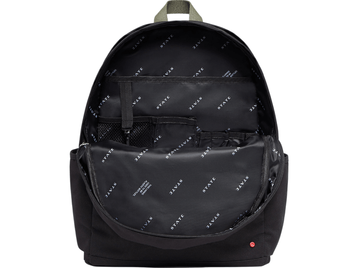 STATE Bags Kane Large Double Pocket Polycanvas Backpack - Backpacks - SwagWear