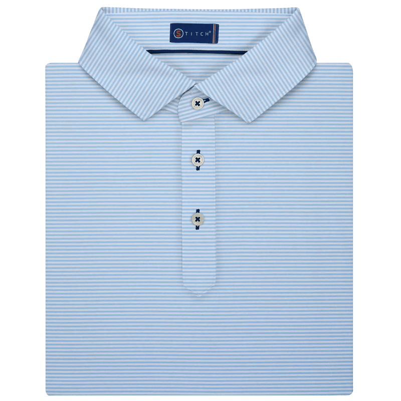 STITCH® Atlantic Stripe Polo Shirt - Men's - Polos - SwagWear