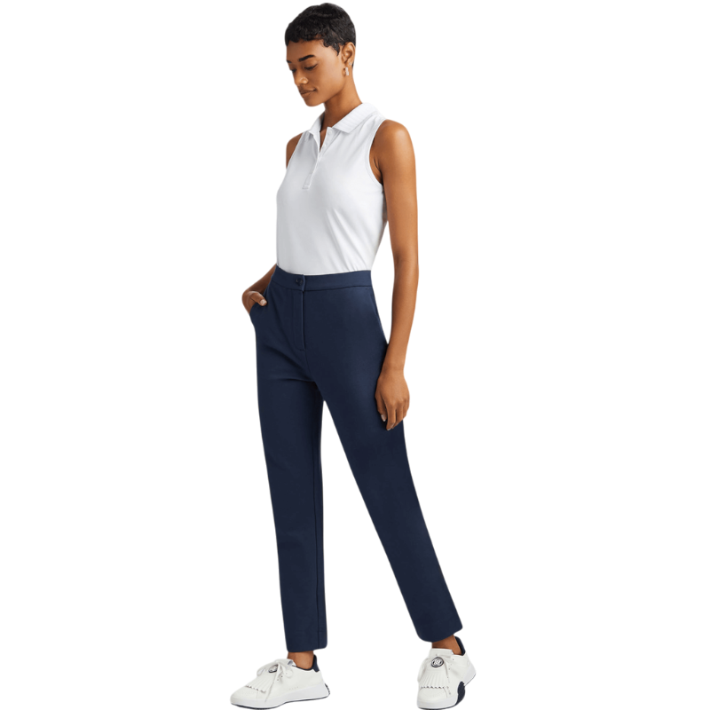 G/FORE Women's Pleated Collar Tech Pique Sleeveless Polo