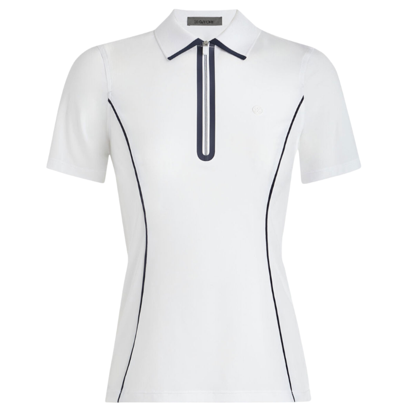 G/FORE Women's Italian Lightweight Warp Knit Quarter Zip Polo