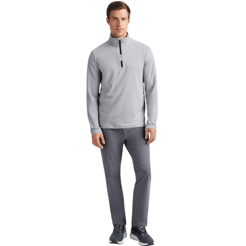 G/FORE Men's Brushed Back Tech Melange Quarter-Zip Pullover