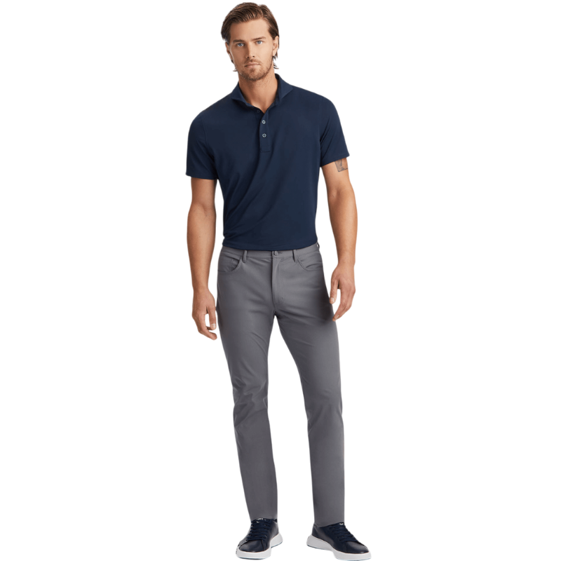 G/FORE Men's Melange Rib Gusset Tech Pique Polo