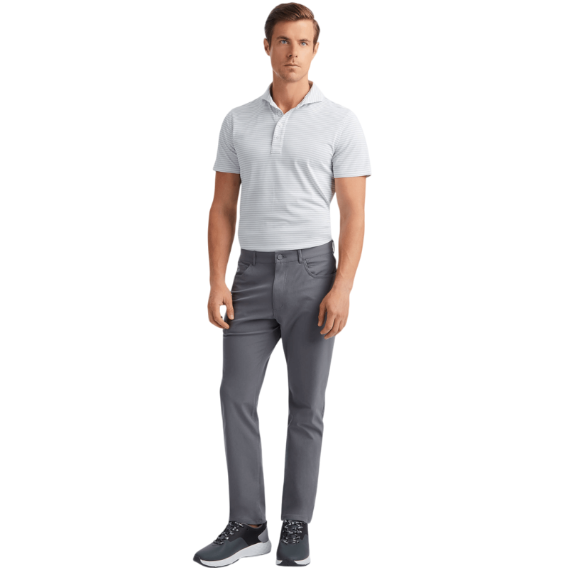 G/FORE Men's Feeder Stripe Tech Pique Polo