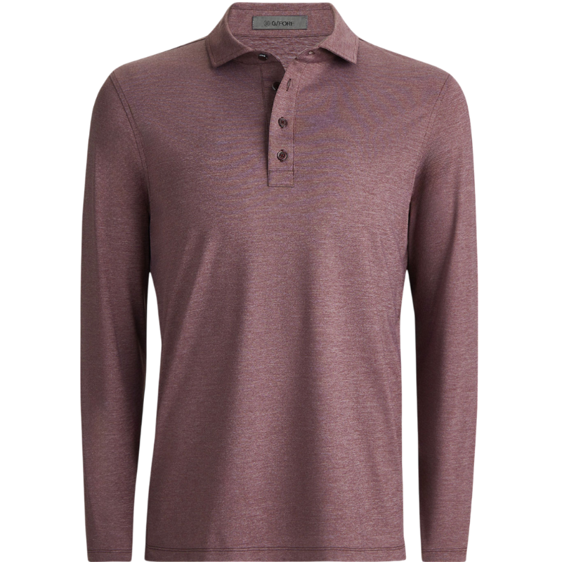 G/FORE Men's Rib Gusset Melange Ice Nylon Sun Shirt