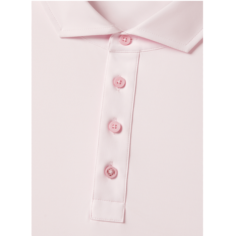 G/FORE Men's Rib Gusset Melange Ice Nylon Polo