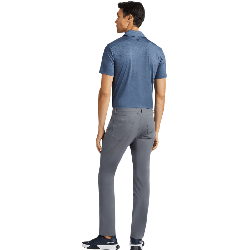 G/FORE Men's Rib Gusset Melange Ice Nylon Polo