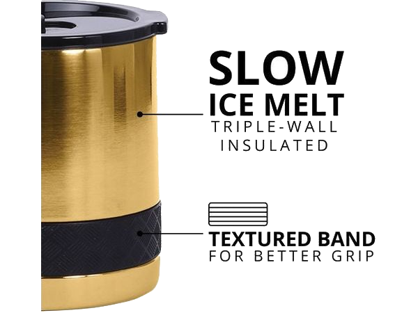 Elemental Recess 10oz Rocks Tumbler - Gold