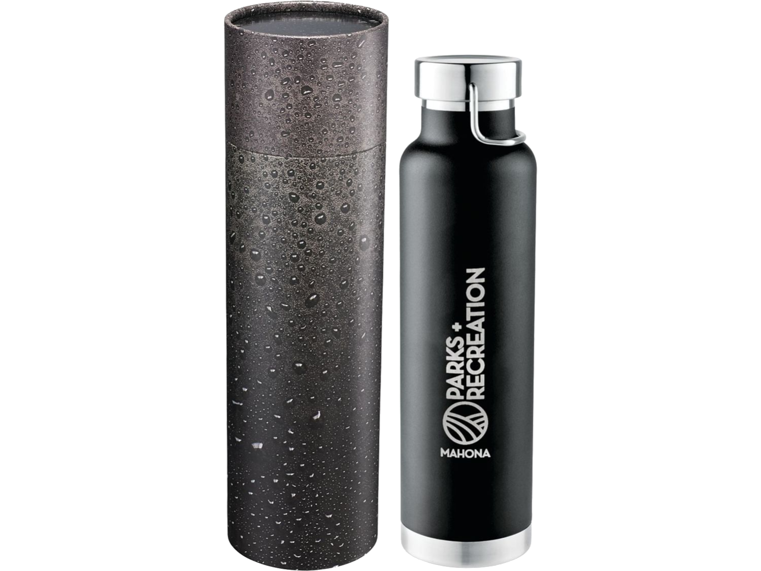 Thor Copper Vac Bottle 22oz With Cylindrical Box - Black / 16oz - Water Bottles