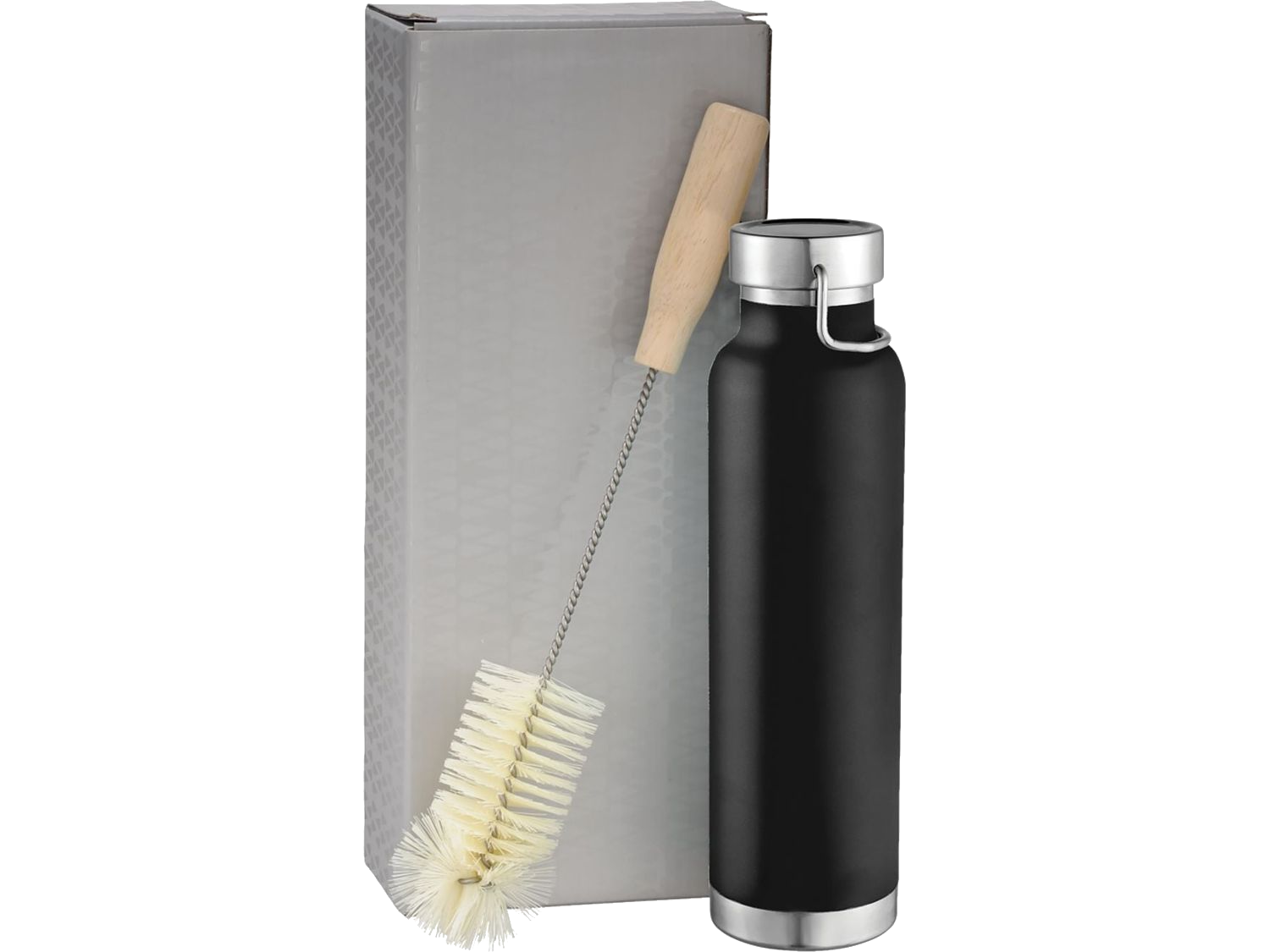 Thor Copper Vacuum Bottle with Brush 22oz - Black / 18oz - Tumblers