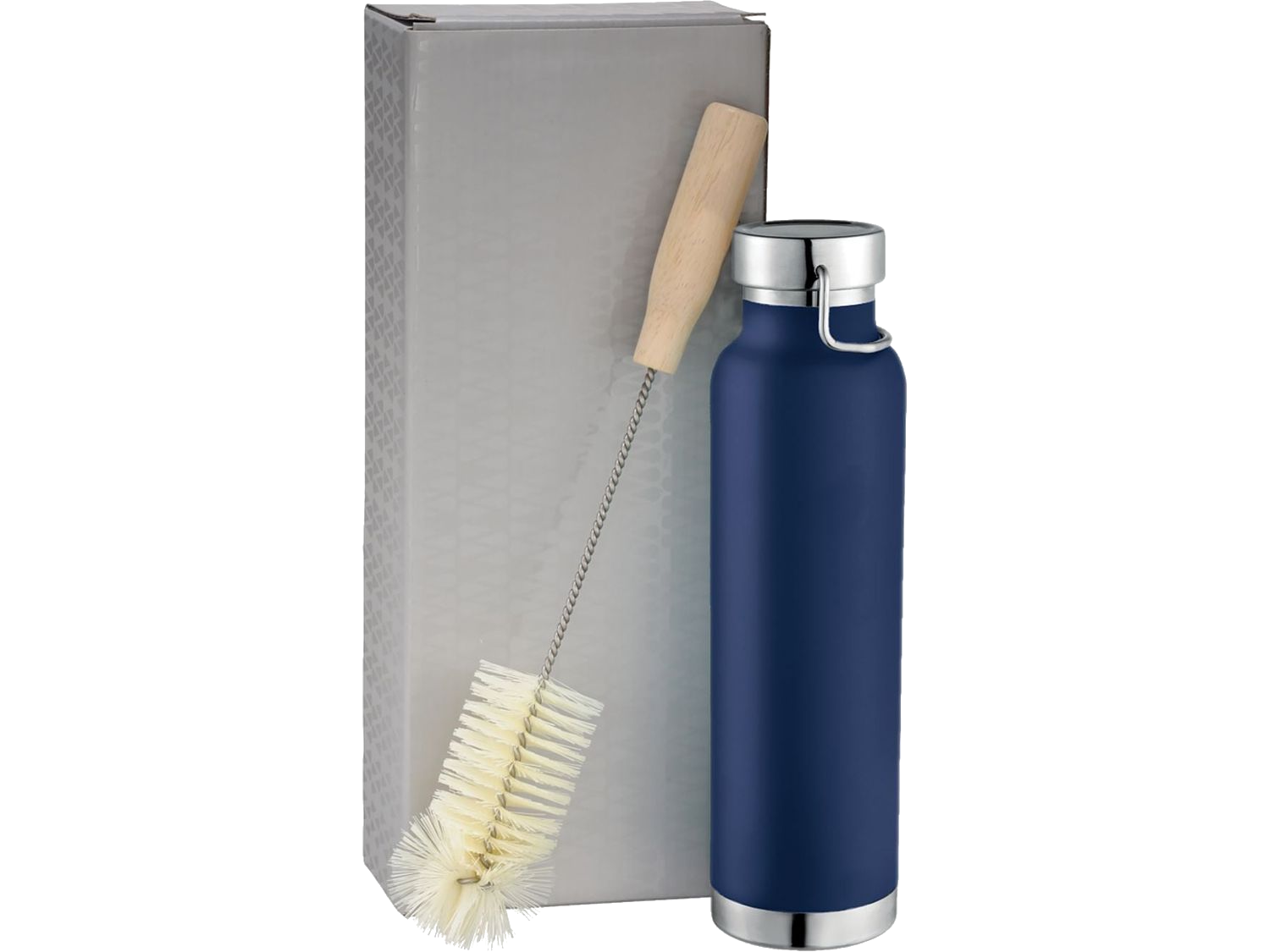 Thor Copper Vacuum Bottle with Brush 22oz - Navy / 18oz - Tumblers