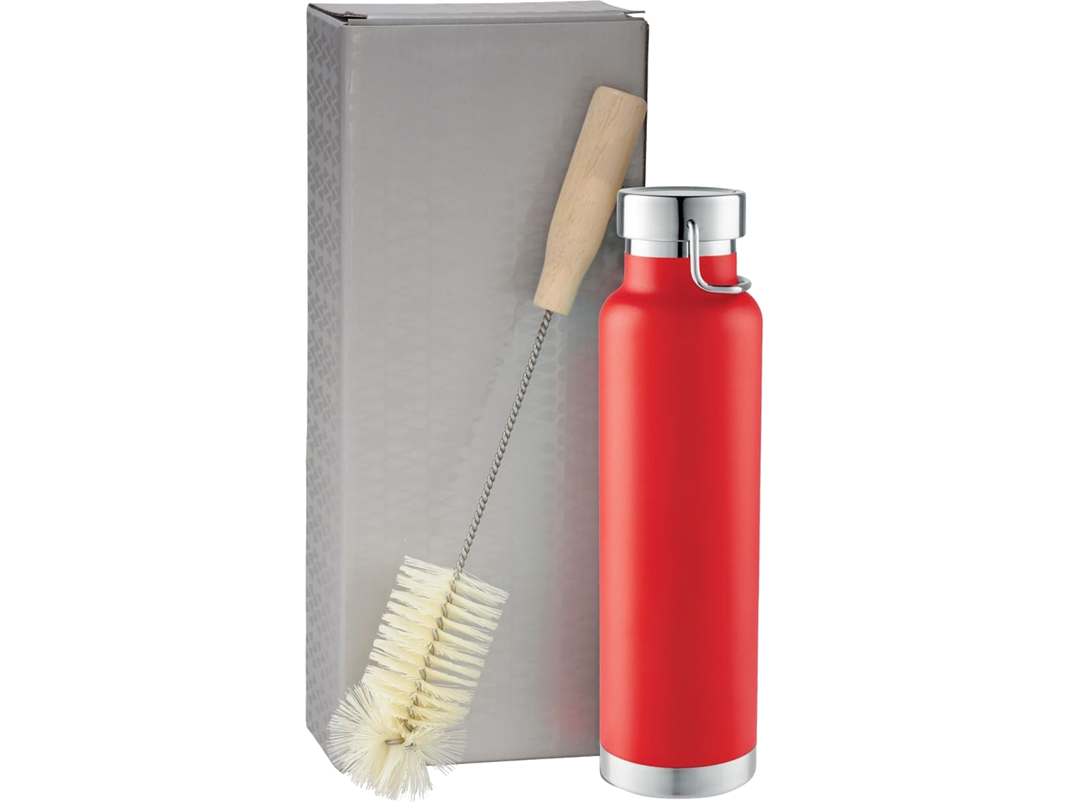 Thor Copper Vacuum Bottle with Brush 22oz - Red / 18oz - Tumblers