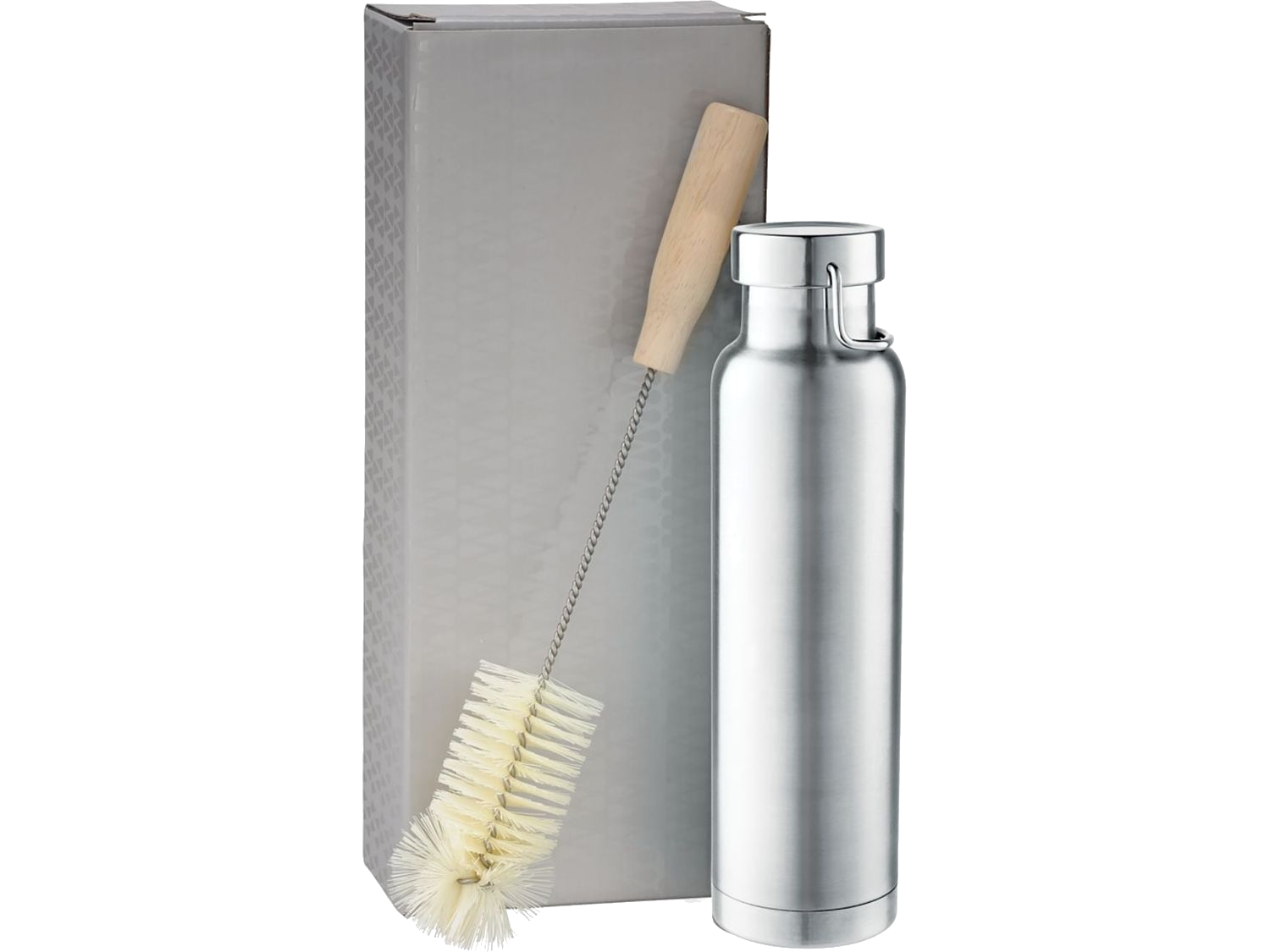 Thor Copper Vacuum Bottle with Brush 22oz - Silver / 18oz - Tumblers