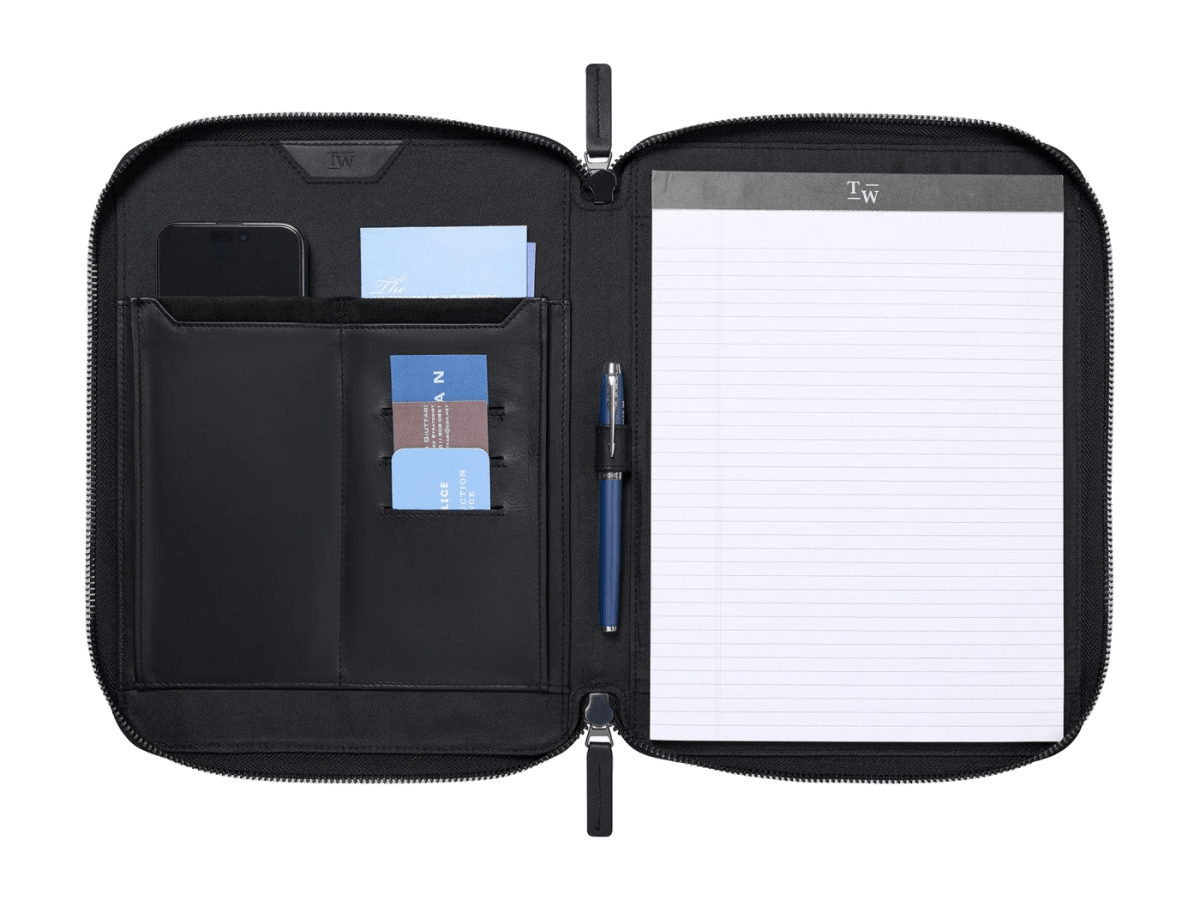 Travis & Wells® Envoy Executive Zipper Close Padfolio - Zippered Padfolios - SwagWear