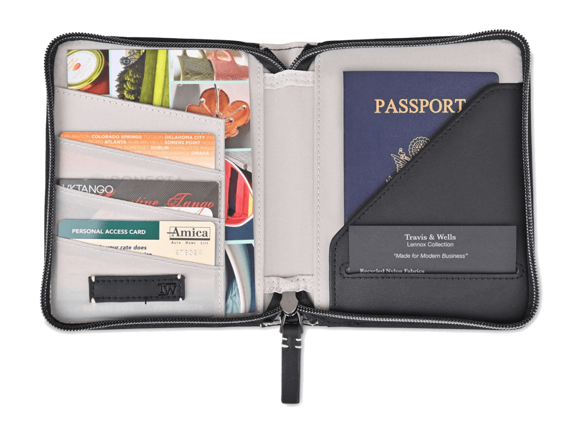Travis & Wells® Lennox Passport Wallet - Passport Wallets - SwagWear