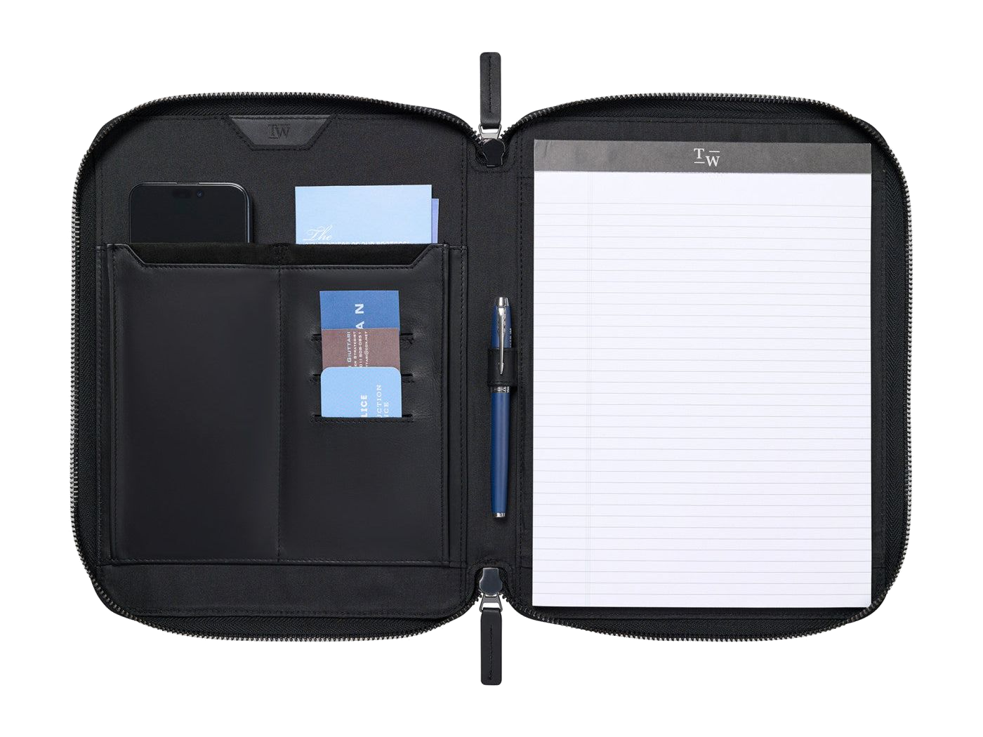 Travis & Wells® Envoy Executive Zipper Close Padfolio - Zippered Padfolios