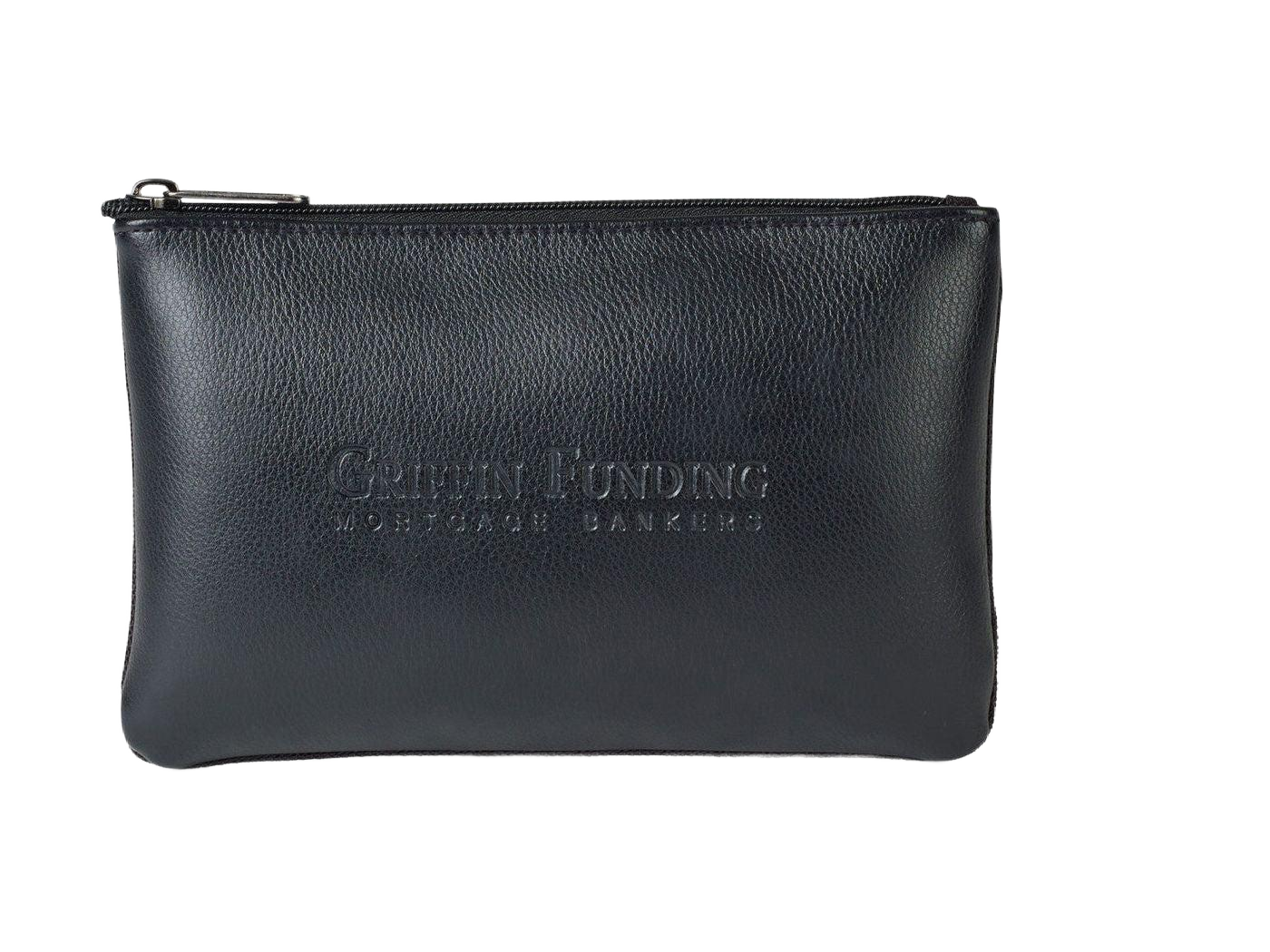 Travis & Wells® Leather Zippered Pouch - Black - Travel Pouches