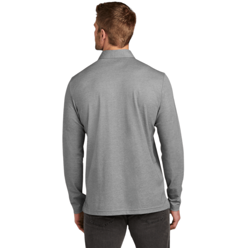 TravisMathew Oceanside Heather Long Sleeve Polo - Long - Sleeved Polos - SwagWear