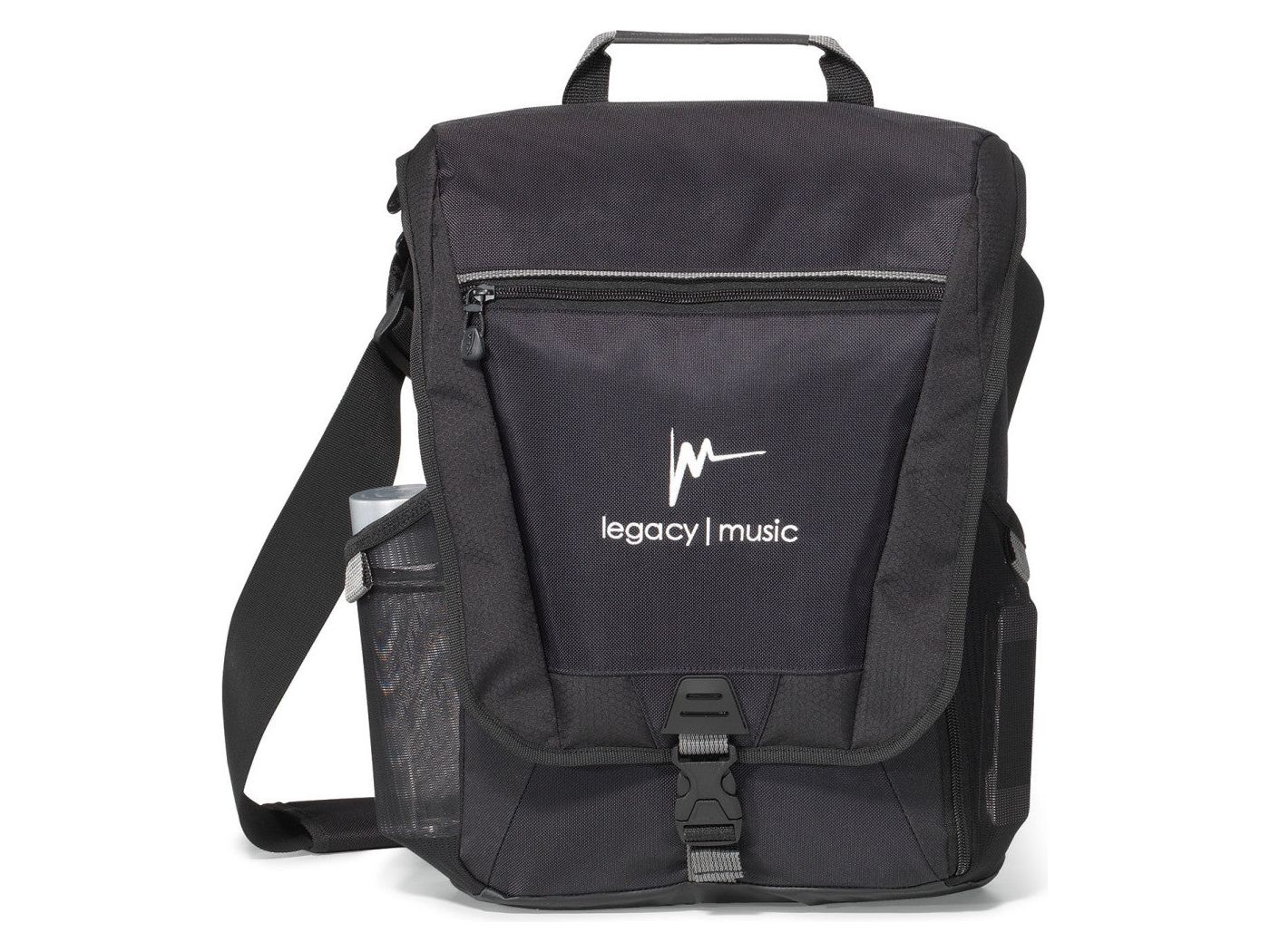 Vertex® Vertical Laptop Messenger Bag - Black - Messenger Bags