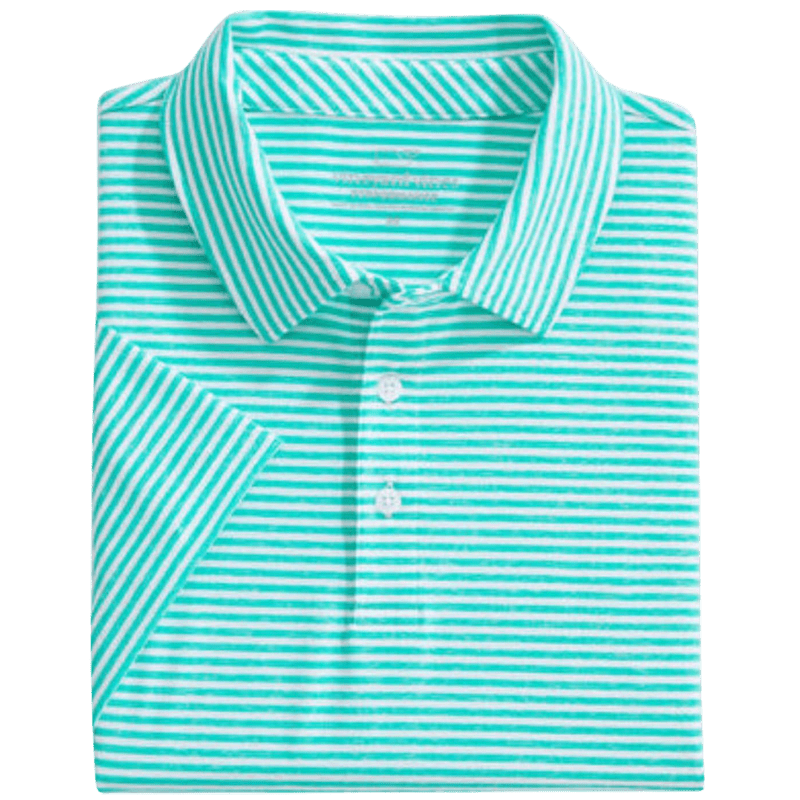 Vineyard Vines Men's Blank Heathered Winstead Stripe Sankaty Polo - Polos - SwagWear
