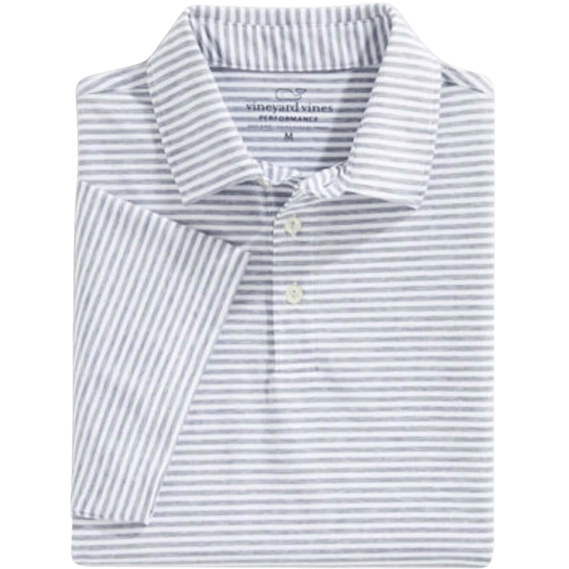 Vineyard Vines Men's Blank Heathered Winstead Stripe Sankaty Polo - Polos - SwagWear
