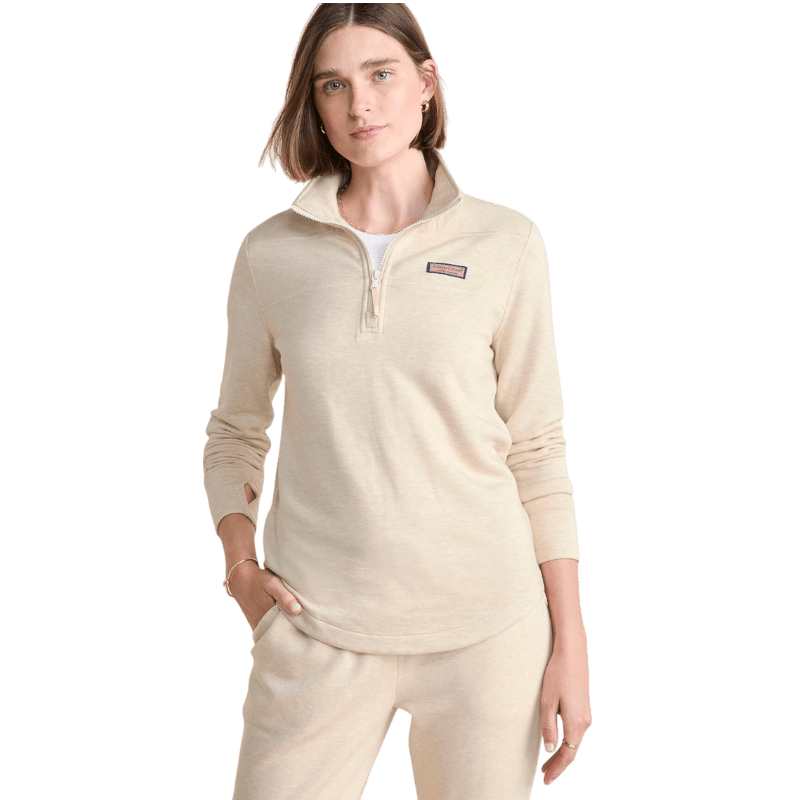 Vineyard Vines Women's Dreamcloth Relaxed Shep Quarter-Zip - Pullovers - SwagWear